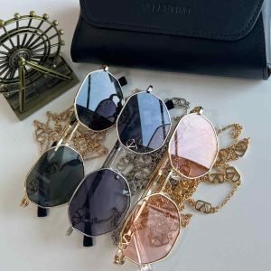 Valentino Sunglasses With Chain In V-Logo