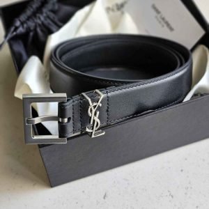 YSL Smooth Calfskin Monogram Belt - Image 2